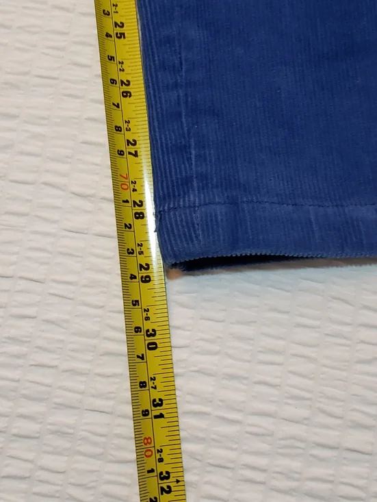 PRADA Men's Straight Leg Corduroy Ankle Zip Pants (52|33x29) Blue - Picture 4 of 8